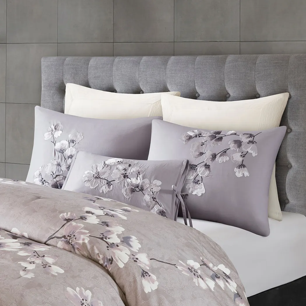 Taera Purple 3 pc Full/ Queen Comforter Set - Thumbnail - Image 4