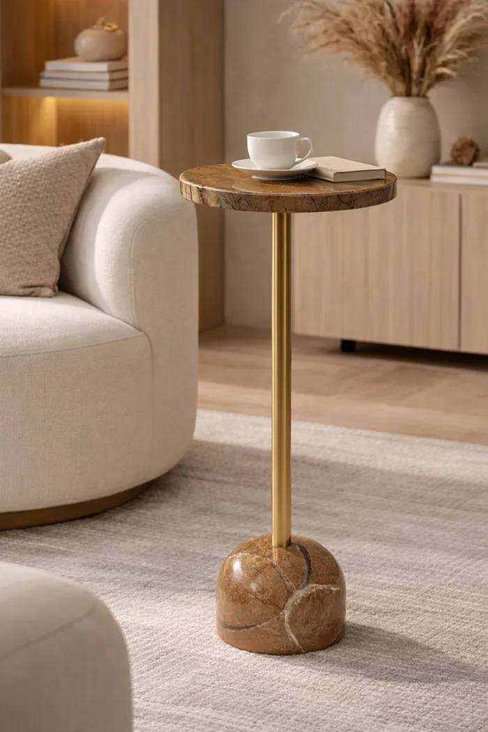 Tagate Brown/Gold Accent Table - Thumbnail - Image 2