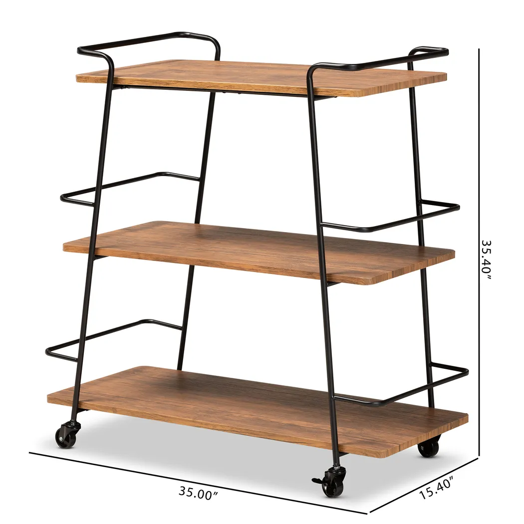 Tahyee Walnut Bar Cart - Thumbnail - Image 7