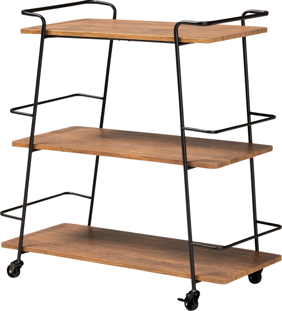 Tahyee Walnut Bar Cart - Thumbnail - Image 1