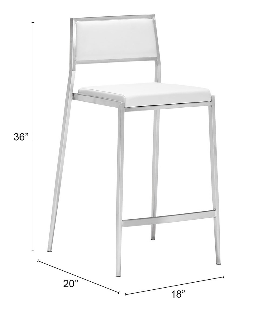 Tahyel White Counter Stool, Set of 2 - Thumbnail - Image 5
