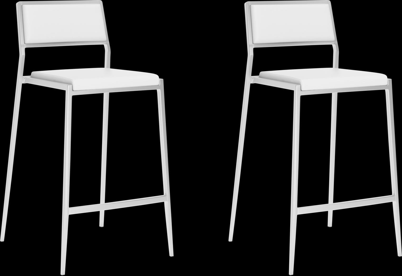 Tahyel White Counter Stool, Set of 2 - Thumbnail - Image 1