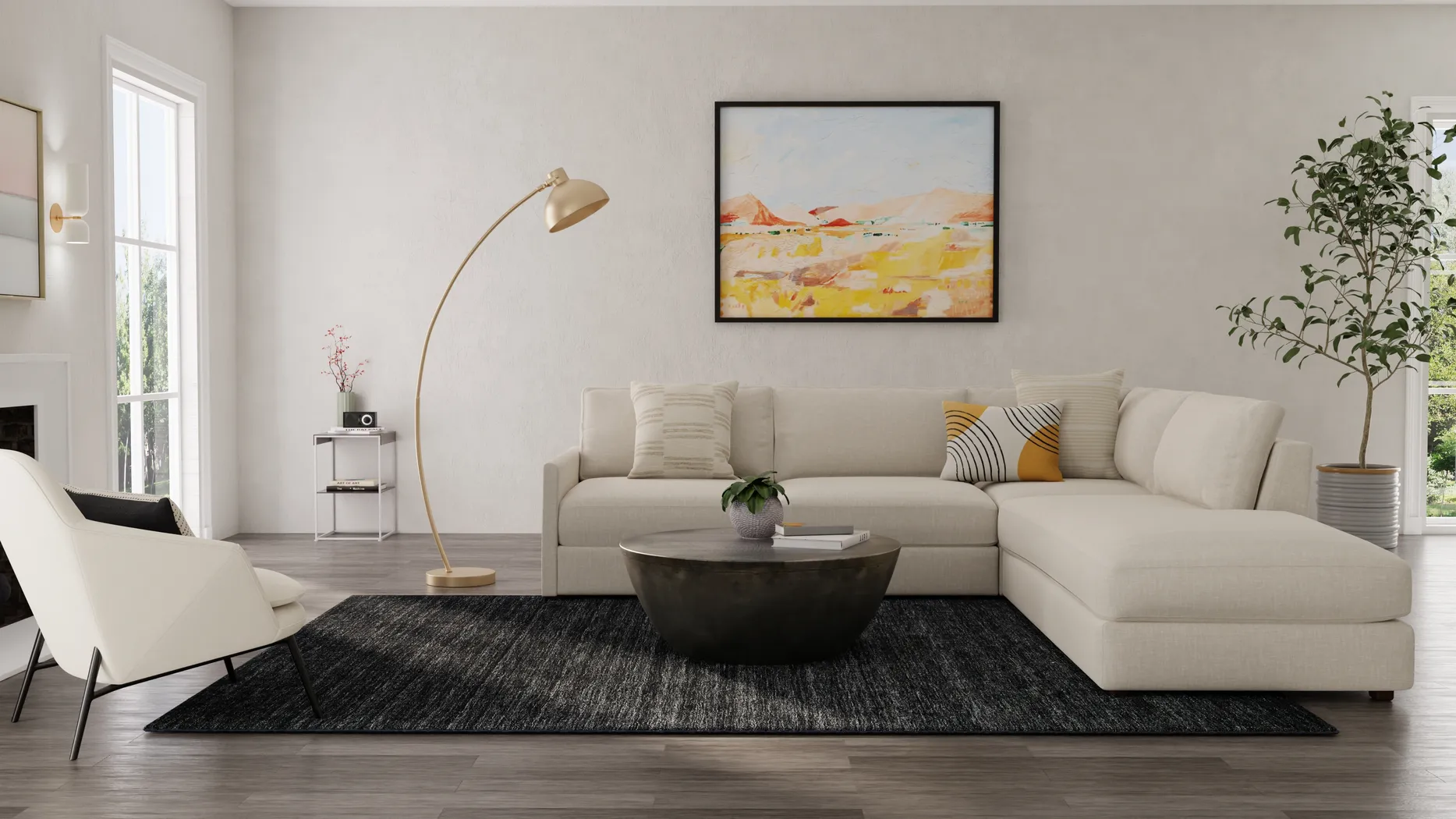 Takano Black 5' x 8' Rug - Thumbnail - Image 2