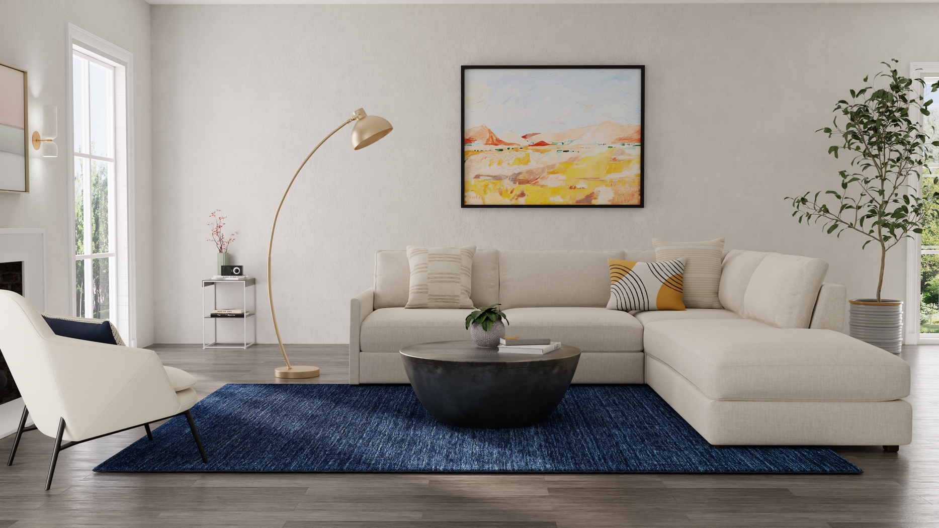 Takano Blue 8' x 11' Rug - Thumbnail - Image 2