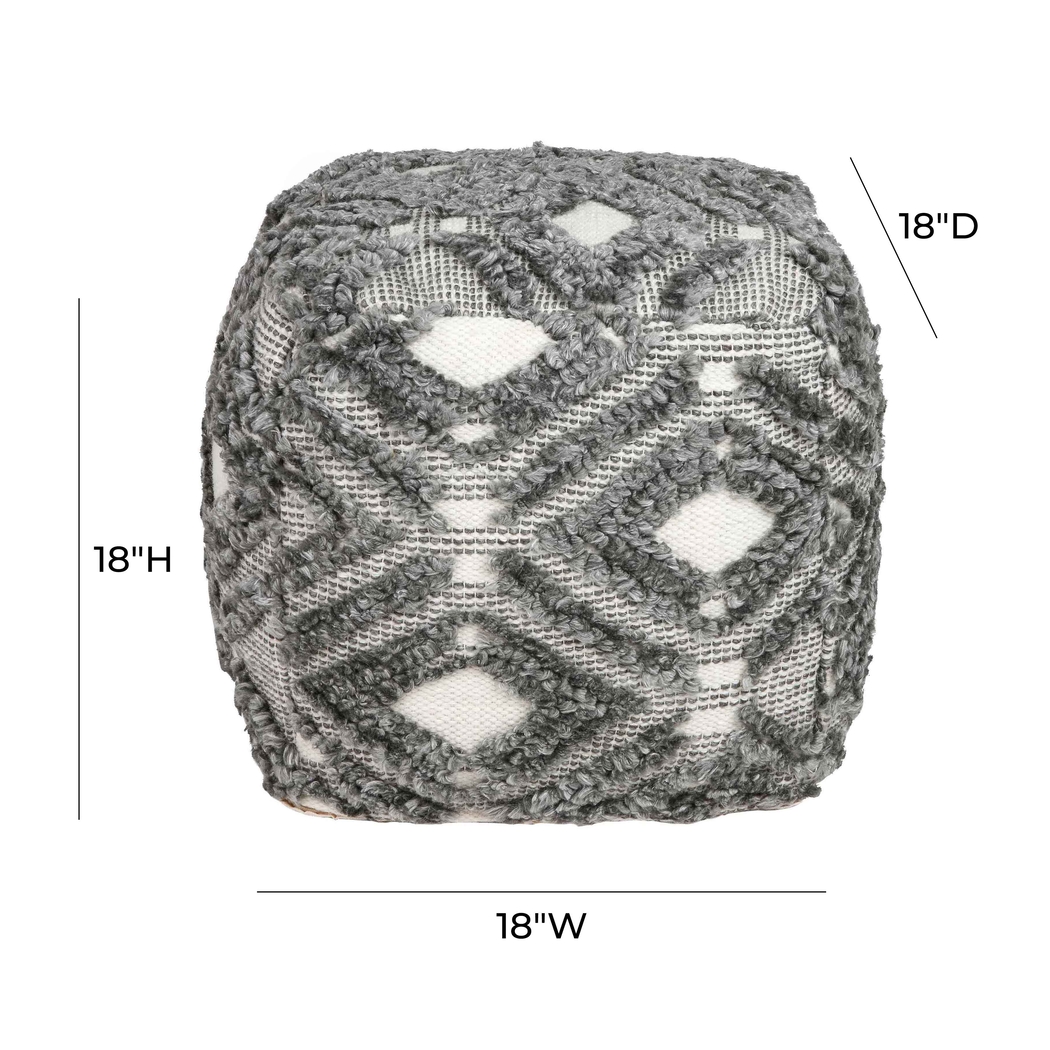 Takarin Gray Pouf - Thumbnail - Image 5