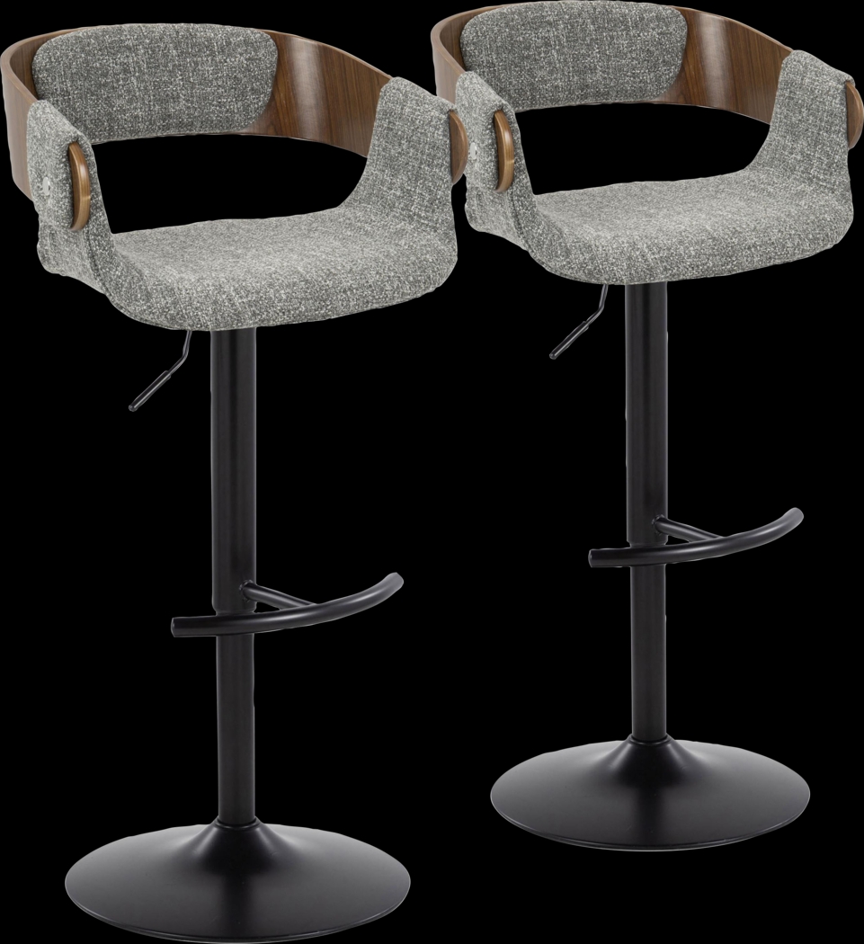 Takeda I Dark Gray Adjustable Barstool, Set of 2 - Thumbnail - Image 1