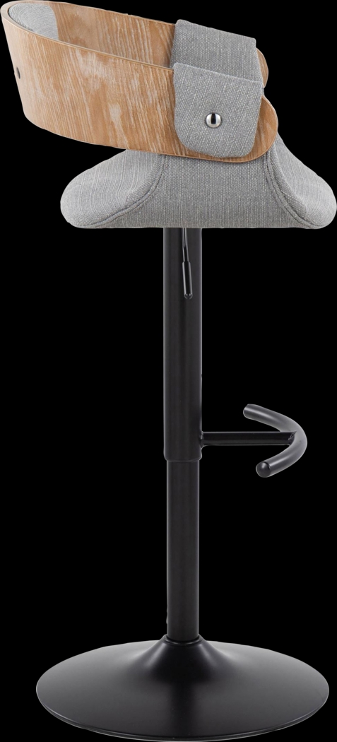 Takeda I Light Gray Adjustable Barstool, Set of 2 - Thumbnail - Image 6