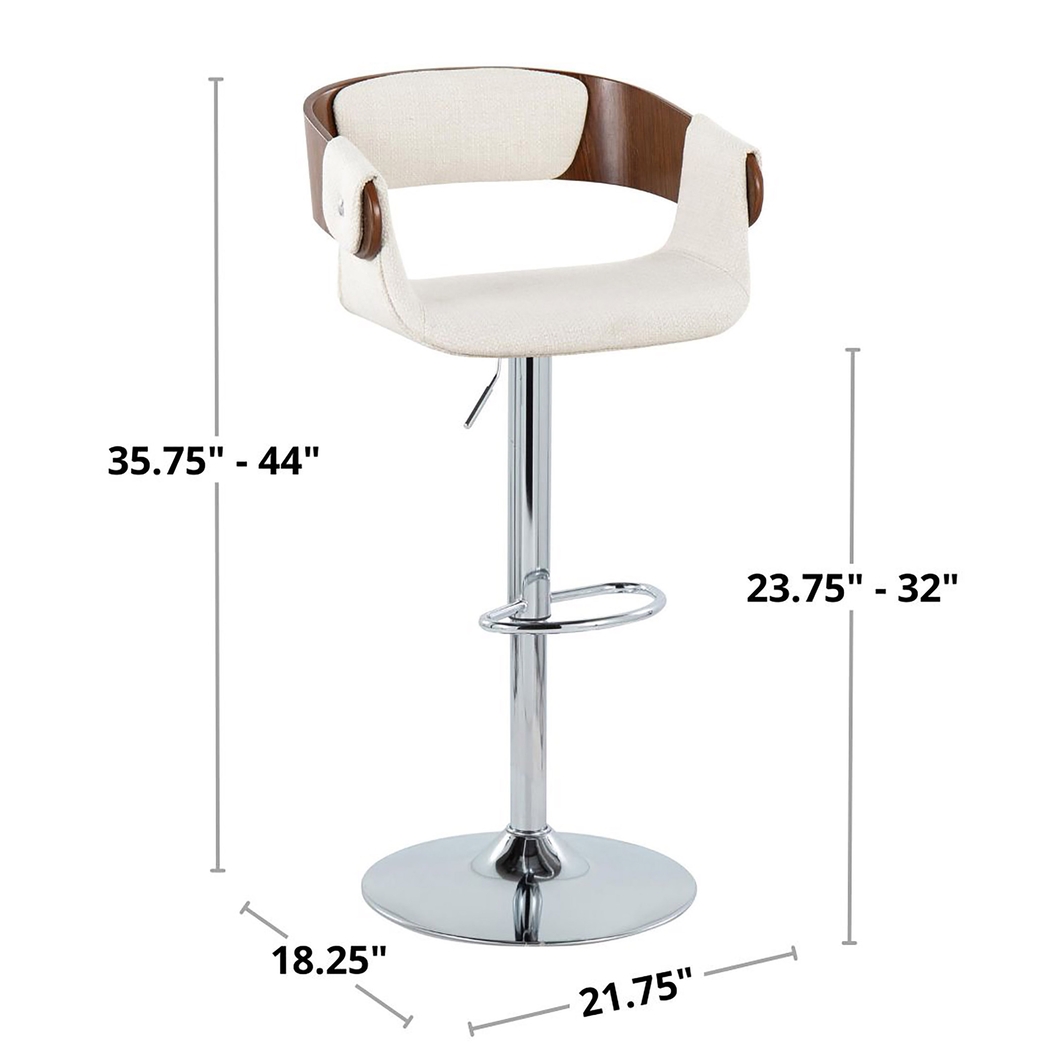 Takeda II Cream Adjustable Barstool, Set of 2 - Thumbnail - Image 11