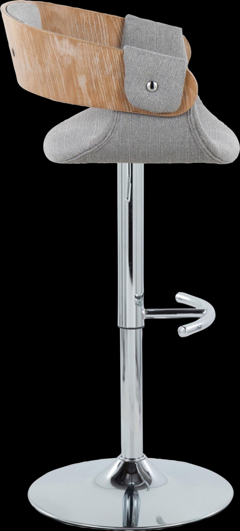Takeda II Light Gray Adjustable Barstool, Set of 2 - Thumbnail - Image 6