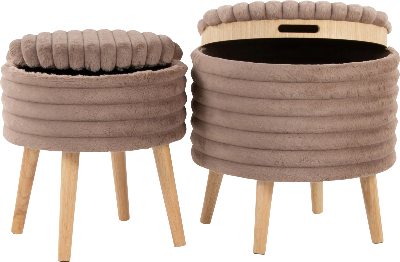 Talana Brown Ottoman, Set of 2 - Thumbnail - Image 11