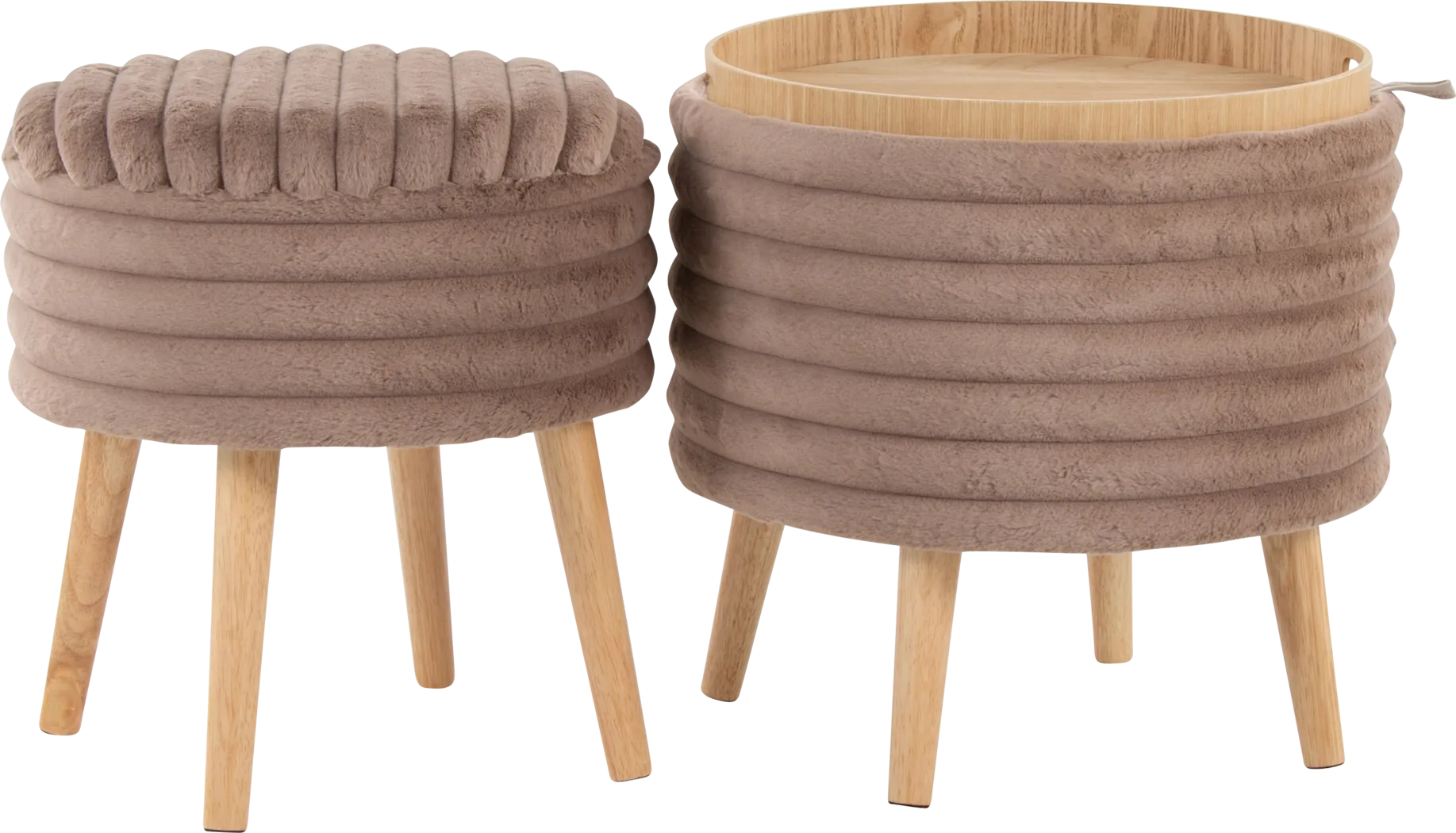 Talana Brown Ottoman, Set of 2 - Thumbnail - Image 13