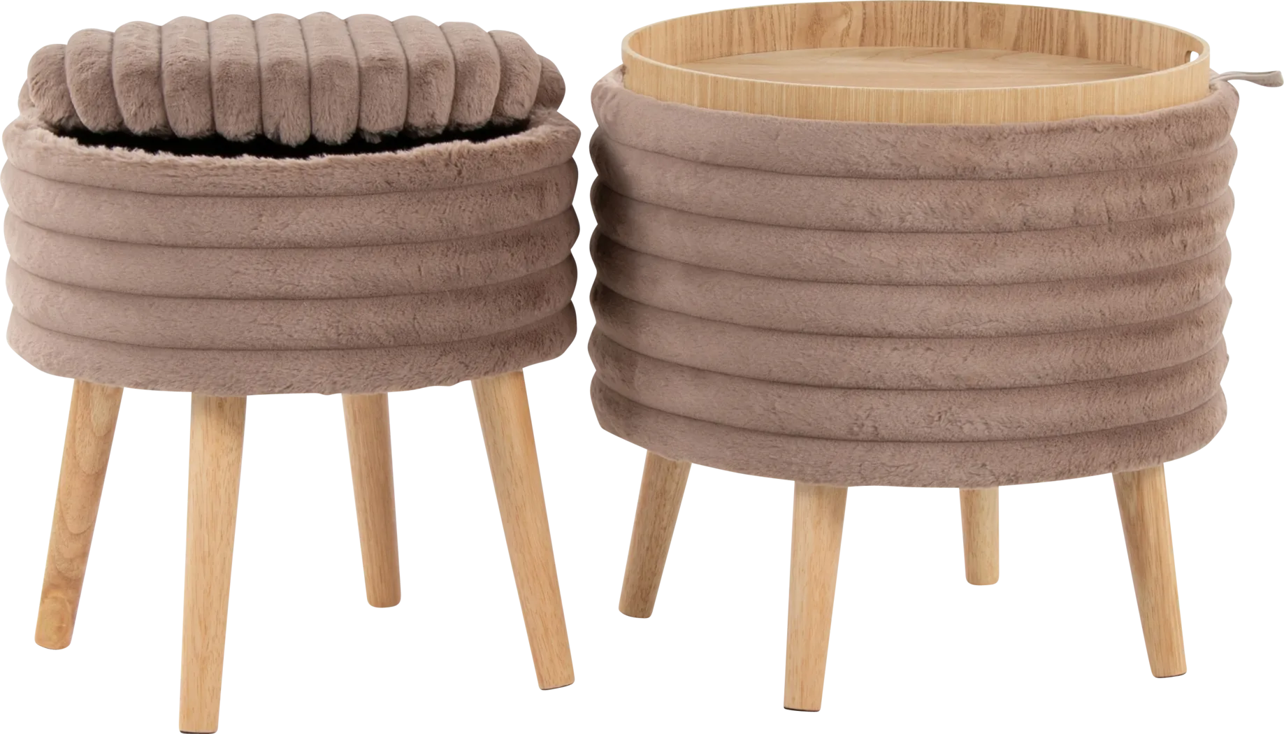 Talana Brown Ottoman, Set of 2 - Thumbnail - Image 8