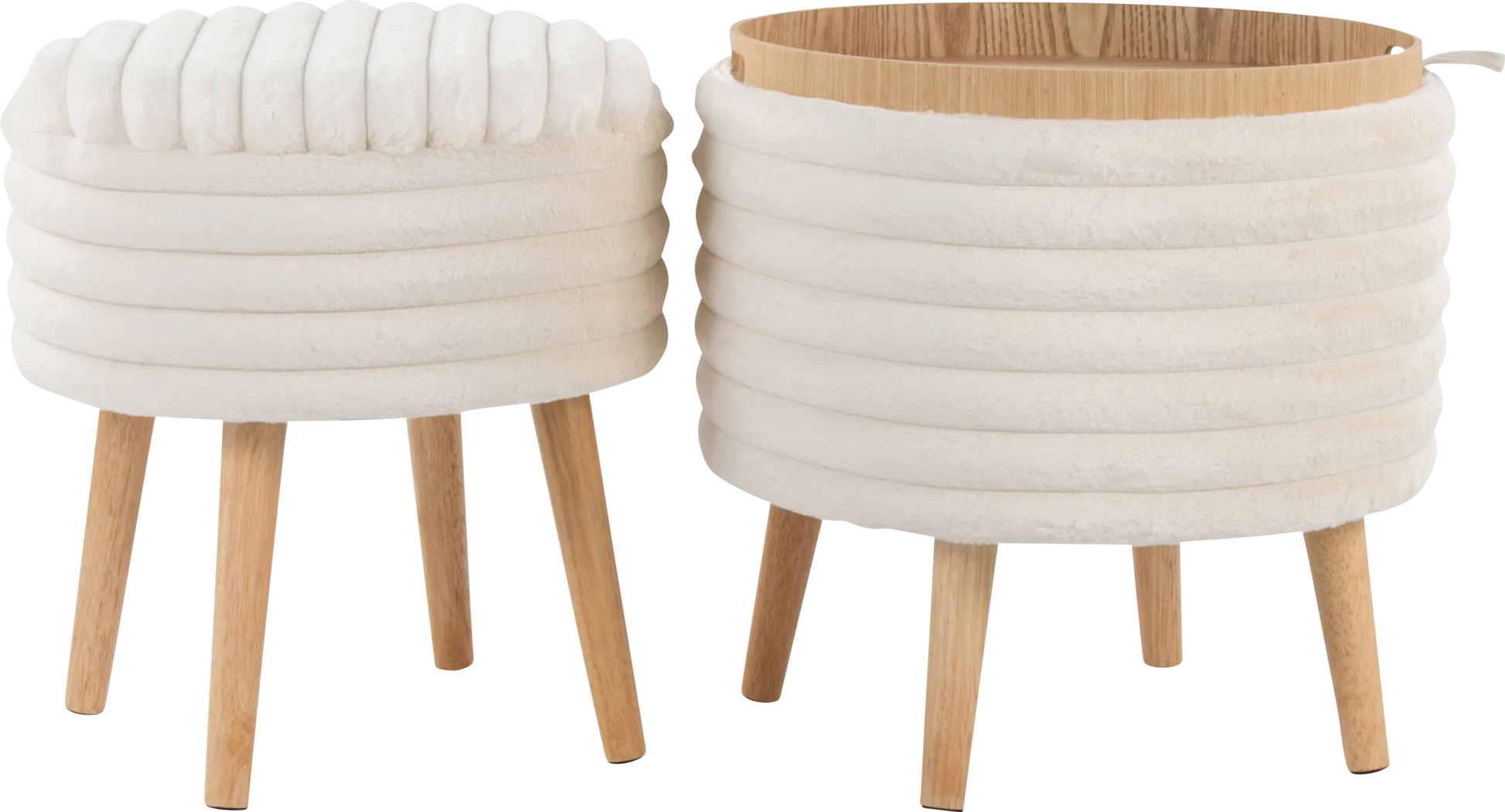 Talana White Ottoman, Set of 2 - Thumbnail - Image 13