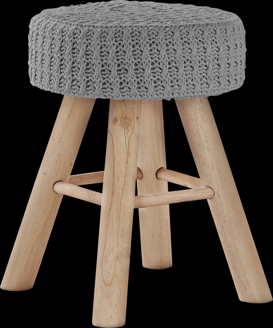 Taldeco Gray Ottoman - Thumbnail - Image 1