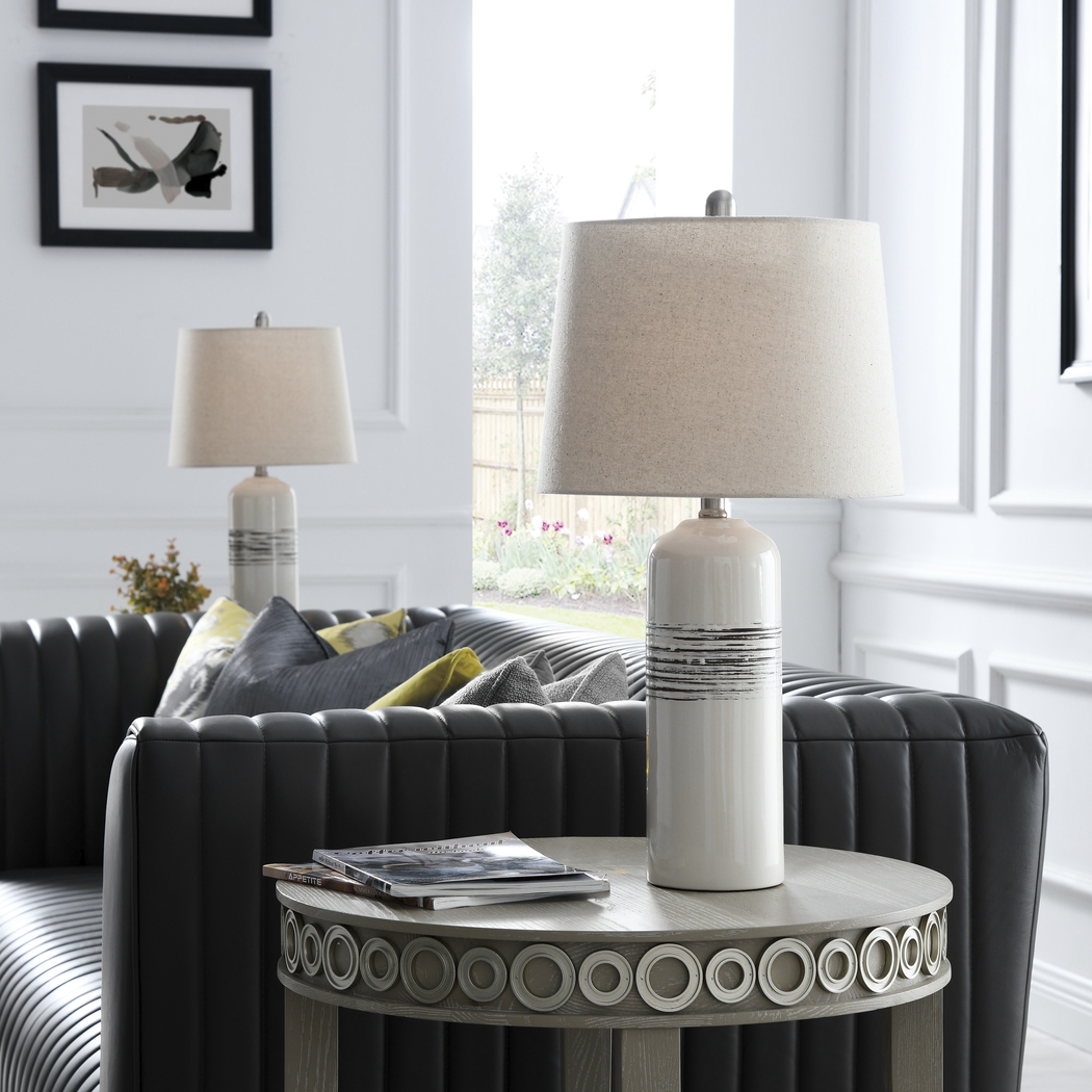 Talence Home Cream Table Lamps, Set of 2 - Thumbnail - Image 2