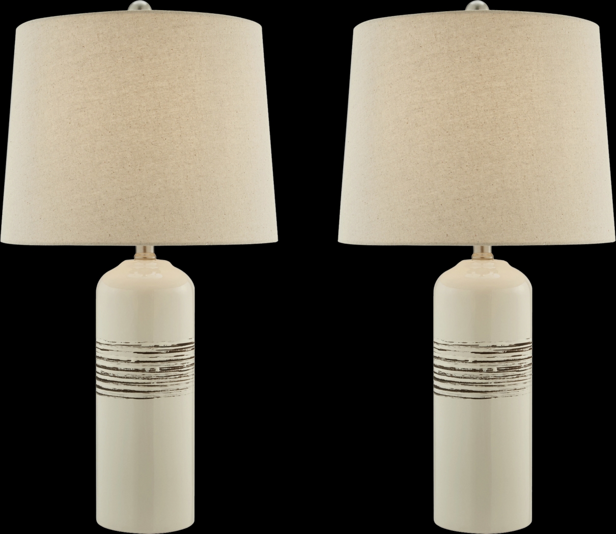 Talence Home Cream Table Lamps, Set of 2 - Thumbnail - Image 1