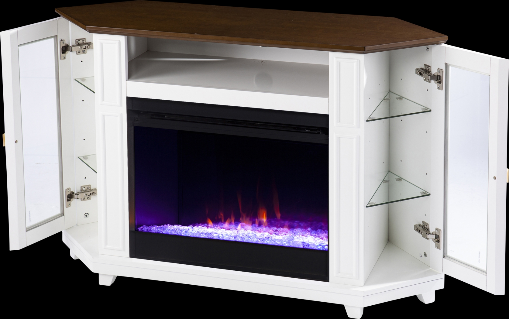 Taliferro I White 46 in. Console, With Color Changing Electric Fireplace - Thumbnail - Image 4