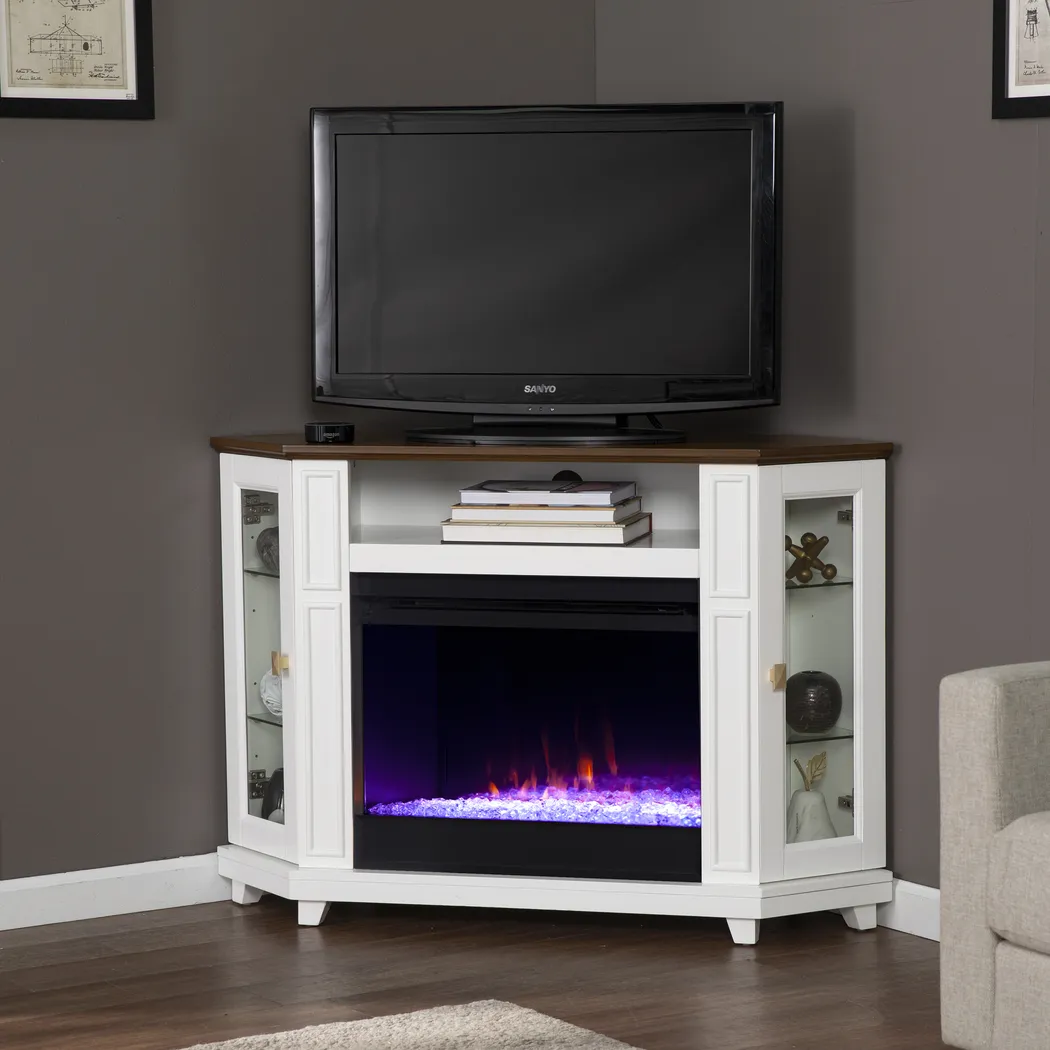 Taliferro I White 46 in. Console, With Color Changing Electric Fireplace - Image 7