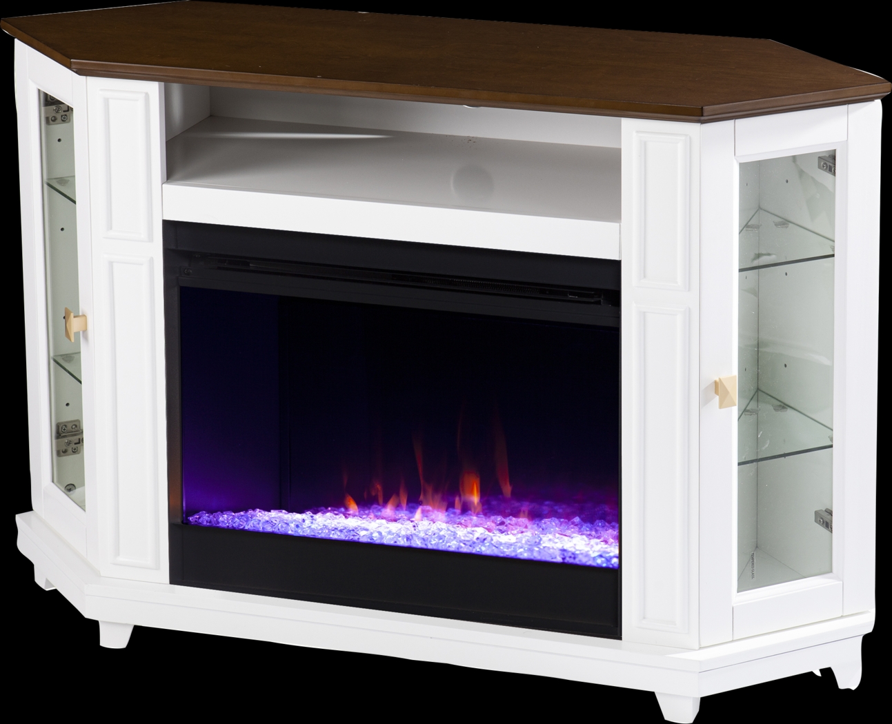 Taliferro I White 46 in. Console, With Color Changing Electric Fireplace - Thumbnail - Image 1