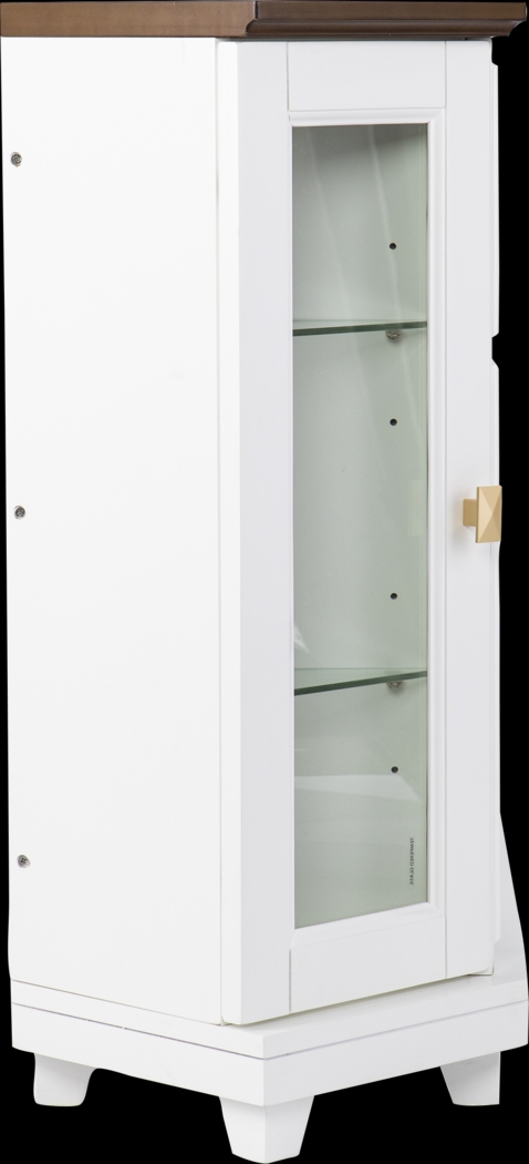 Taliferro II White 46 in. Console With Electric Log Fireplace - Thumbnail - Image 3