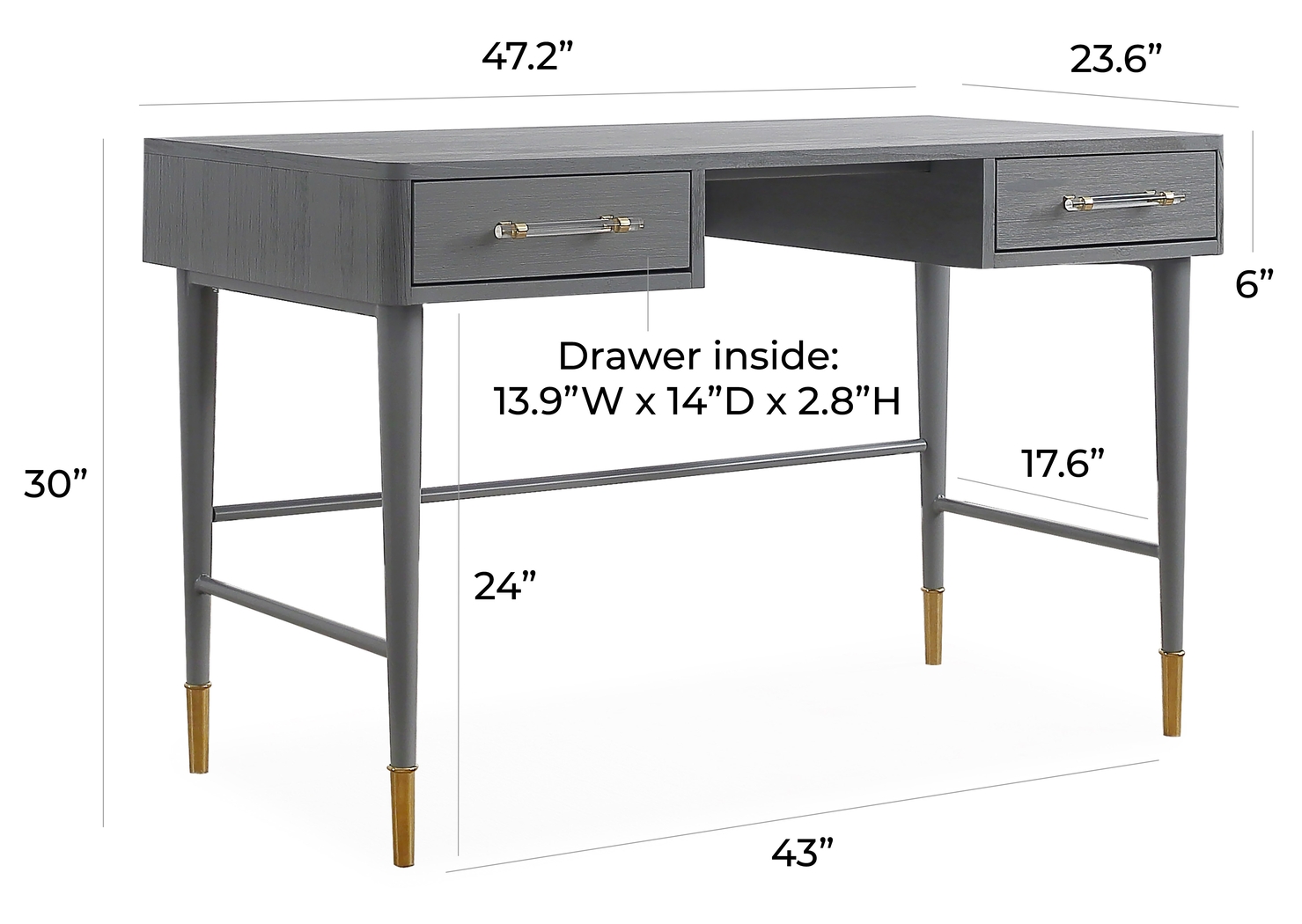 Tallera Gray Desk - Thumbnail - Image 11
