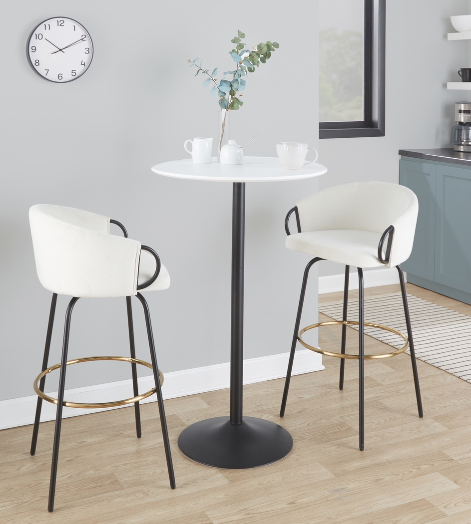 Tallfern White Adjustable Pub Table - Thumbnail - Image 2