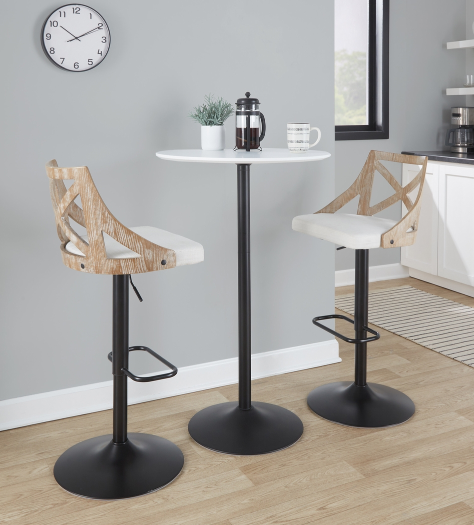 Tallfern White Adjustable Pub Table - Thumbnail - Image 6