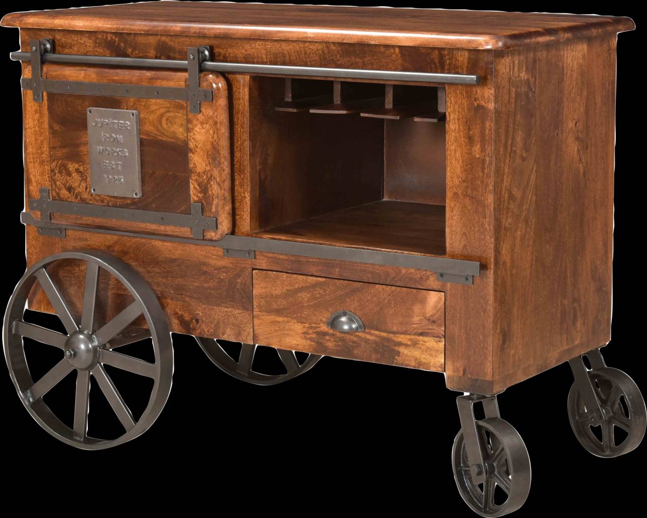 Tallheim Brown Wine Cart - Thumbnail - Image 3