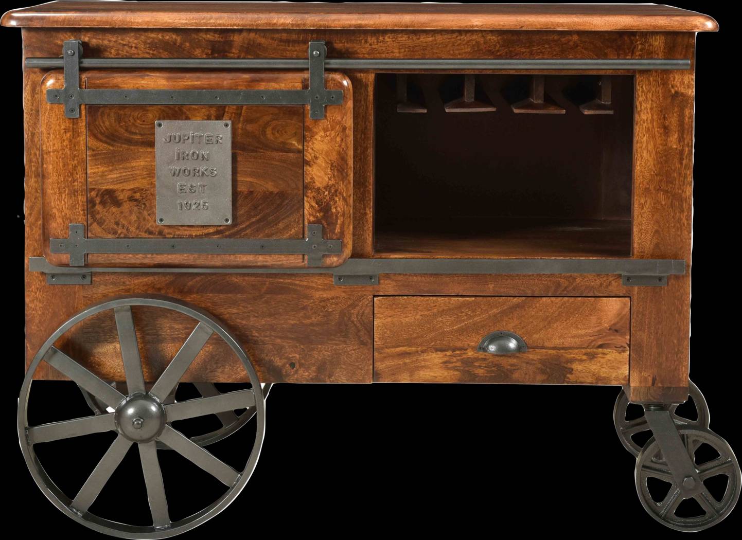 Tallheim Brown Wine Cart - Thumbnail - Image 4