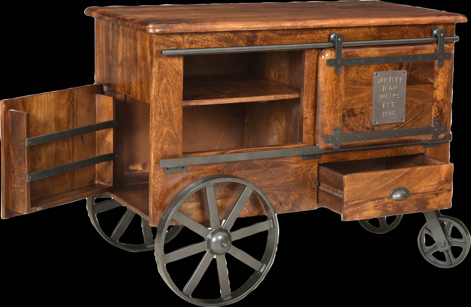 Tallheim Brown Wine Cart - Thumbnail - Image 6