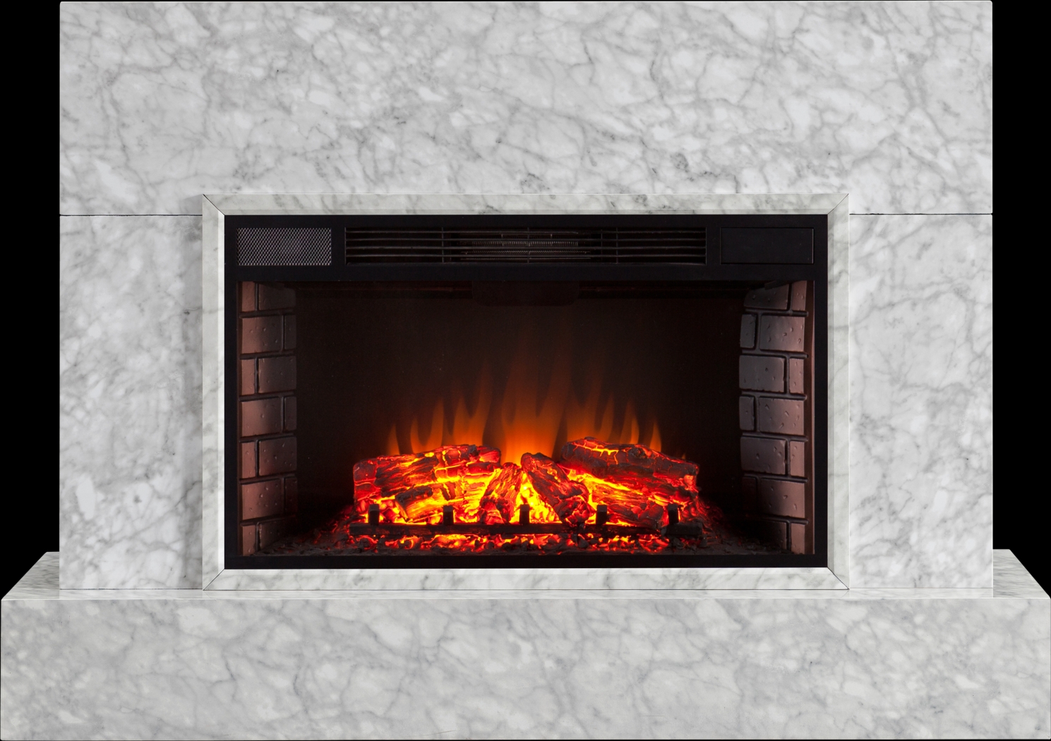 Tallin Gray 57 in. Console with Electric Fireplace - Thumbnail - Image 1