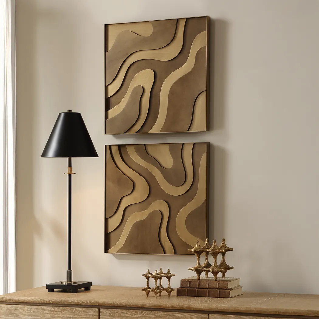 Talma Brown Wall Decor, Set of 2 - Image 2