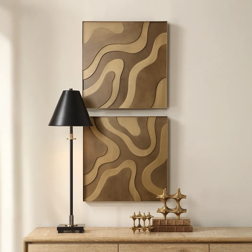 Talma Brown Wall Decor, Set of 2 - Image 3
