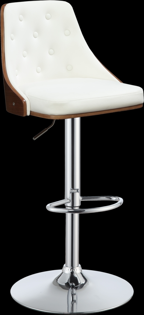 Talman White Adjustable Barstool - Thumbnail - Image 1