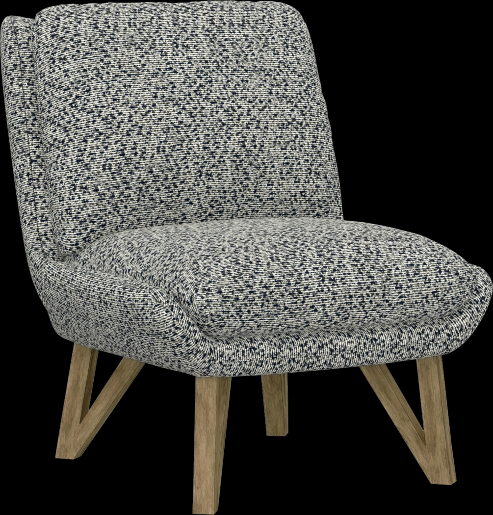 Talwrn Blue Armless Accent Chair - Thumbnail - Image 1