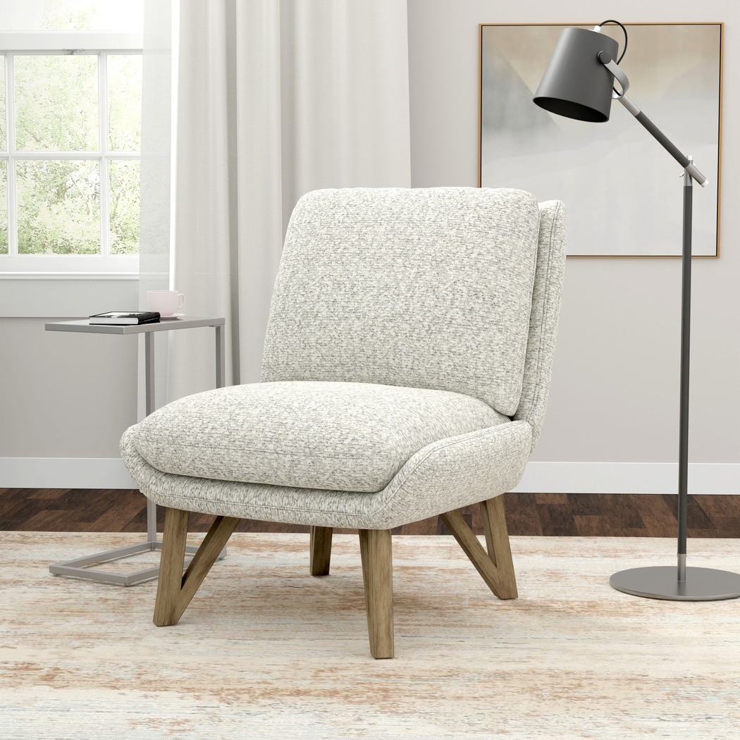 Talwrn Dark Gray Armless Accent Chair - Thumbnail - Image 2