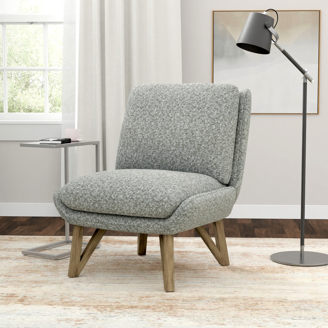 Talwrn Gray Armless Accent Chair - Thumbnail - Image 2