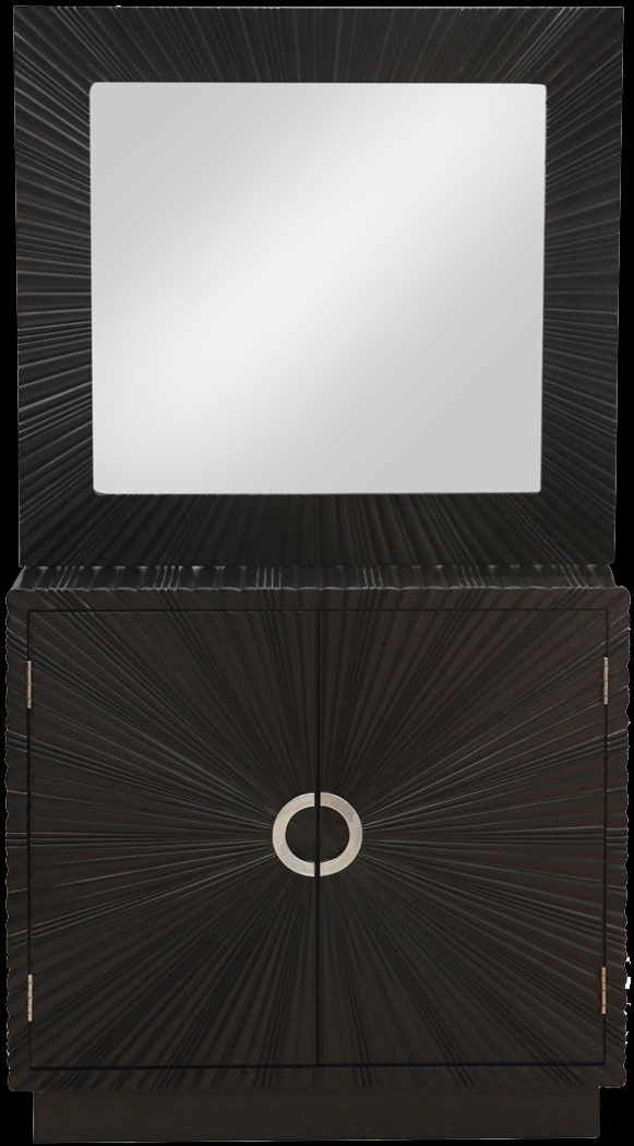 Tamar Black Cabinet and Mirror Set - Thumbnail - Image 1