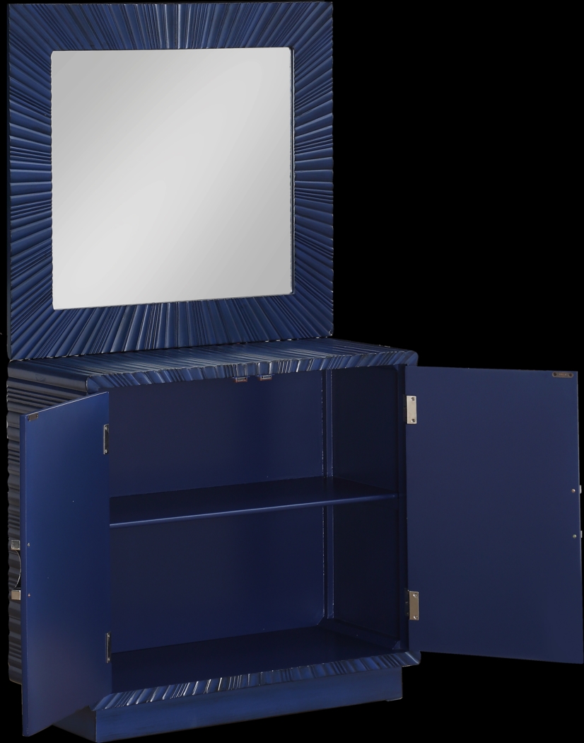 Tamar Blue Cabinet and Mirror Set - Thumbnail - Image 3