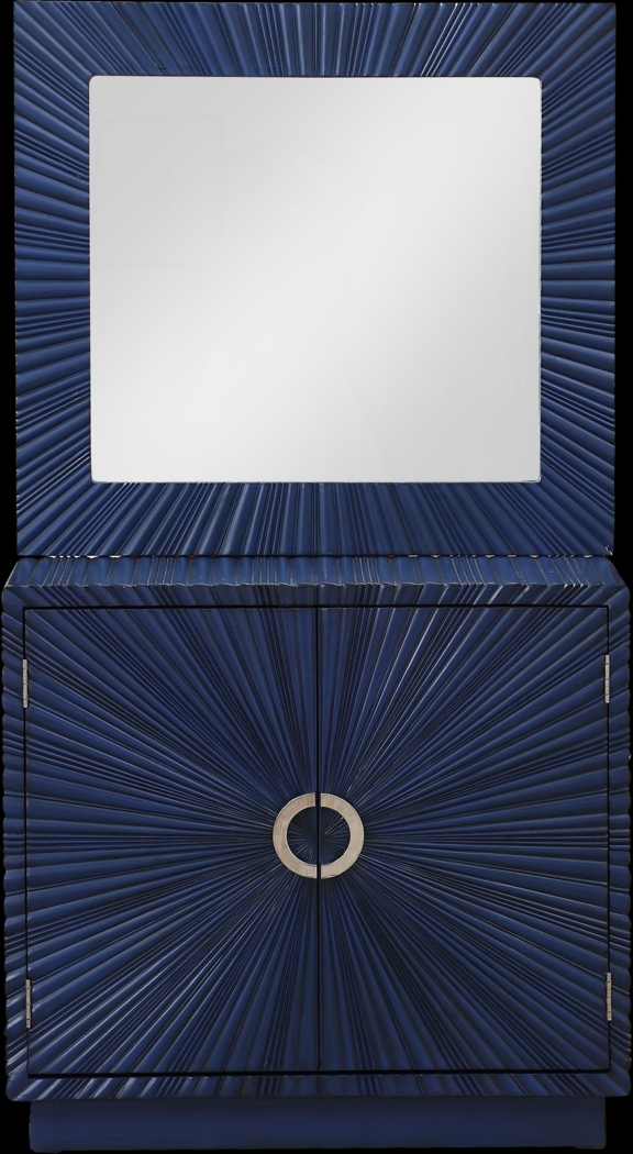 Tamar Blue Cabinet and Mirror Set - Thumbnail - Image 1