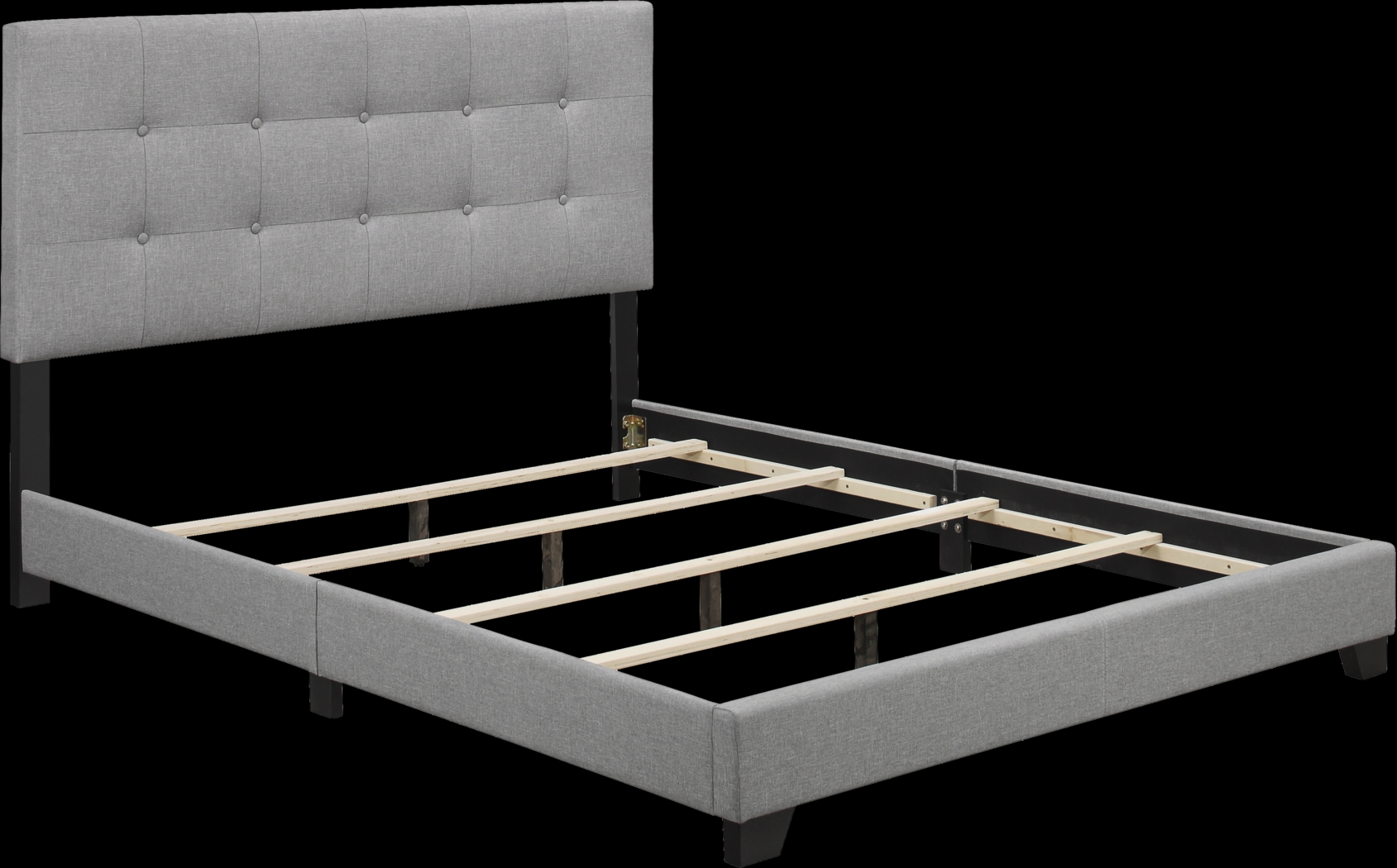 Tamara Gray King Upholstered Bed - Thumbnail - Image 4