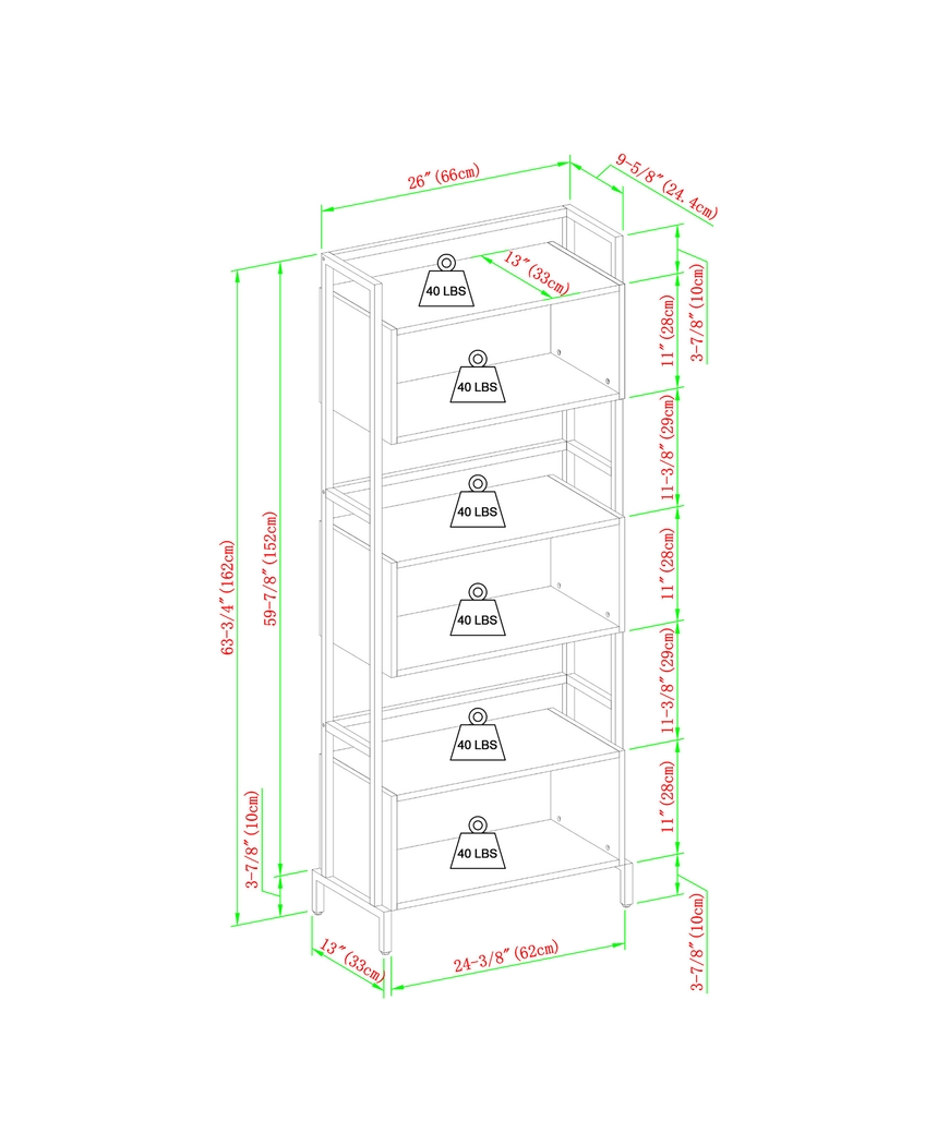 Tamarinde Oak Bookcase - Thumbnail - Image 7