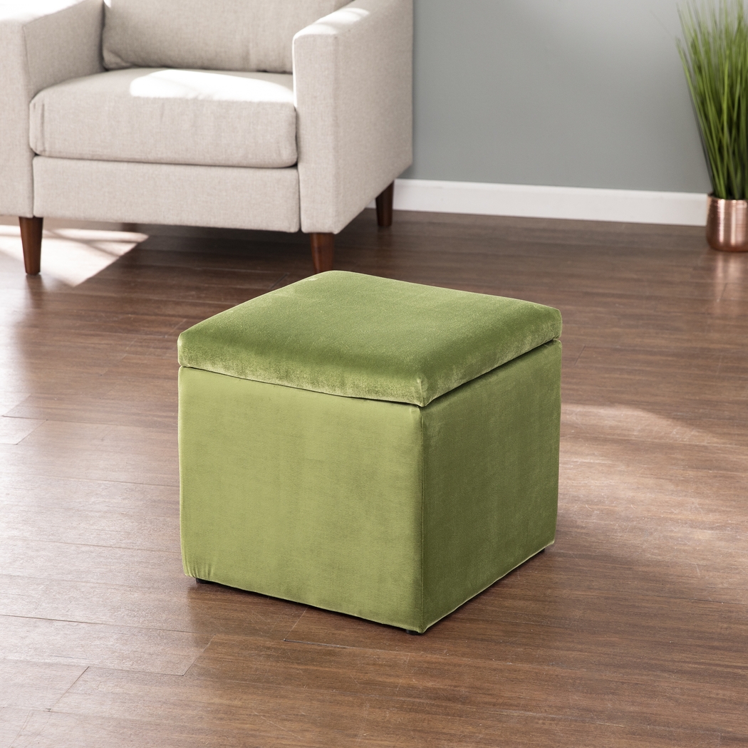 Tamassee Green Ottoman - Thumbnail - Image 4