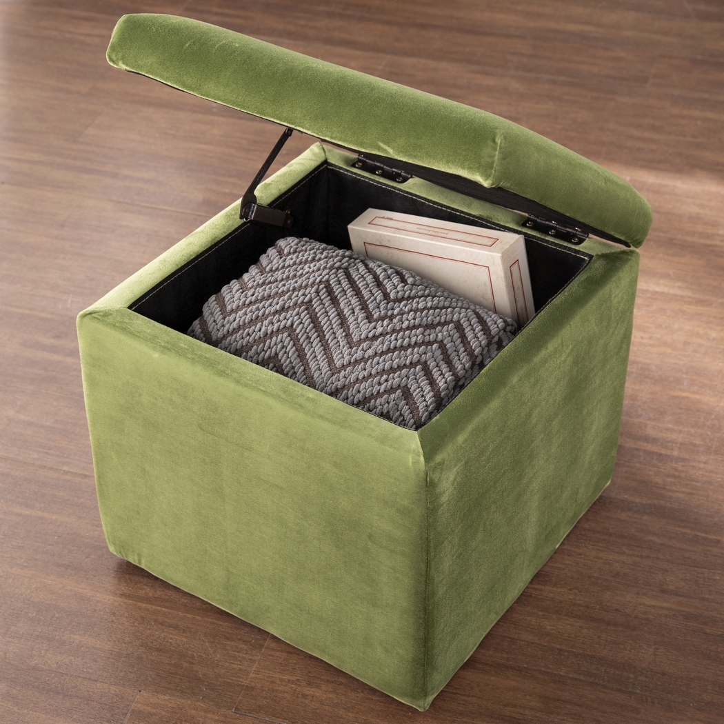 Tamassee Green Ottoman - Thumbnail - Image 5