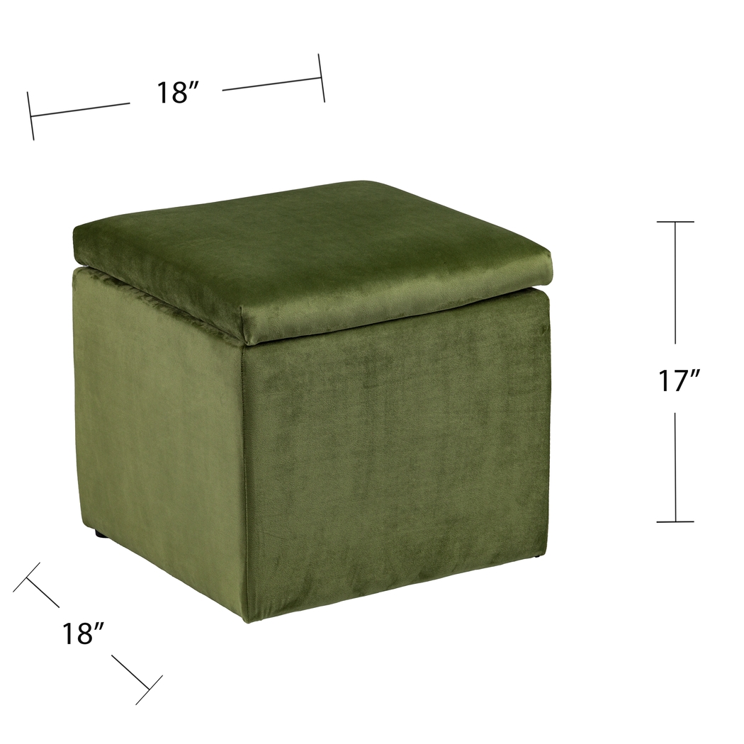 Tamassee Green Ottoman - Thumbnail - Image 6