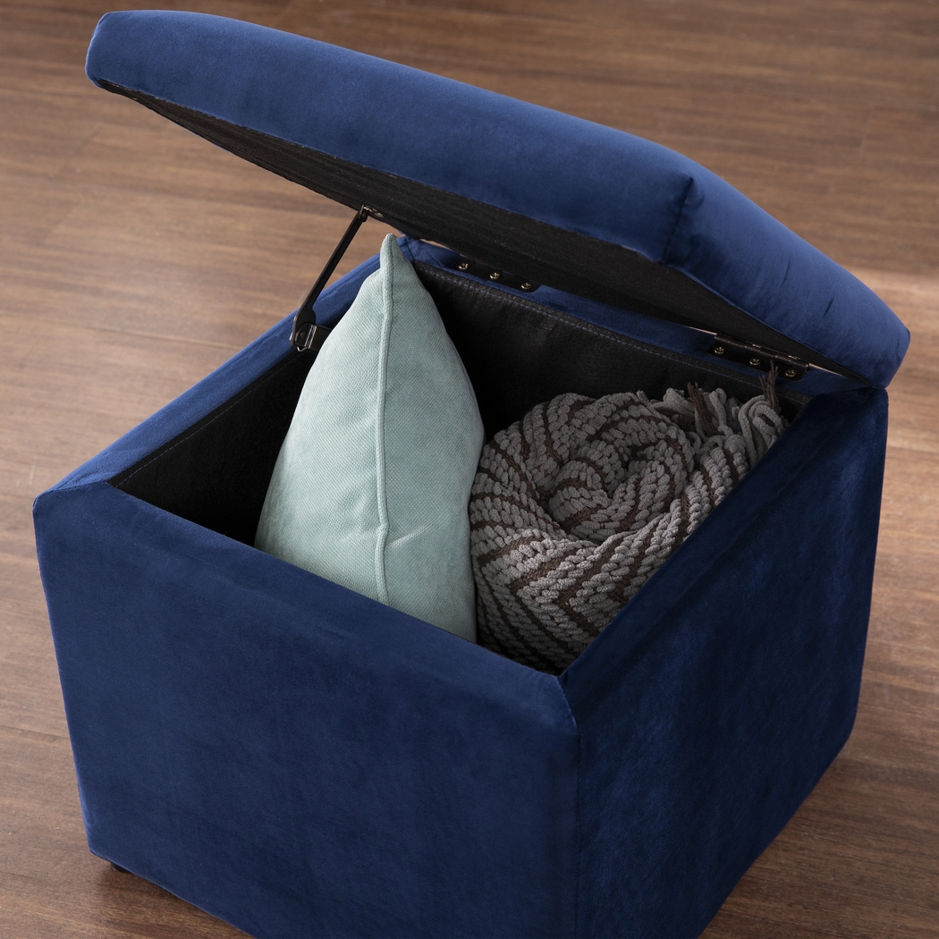 Tamassee Navy Ottoman - Thumbnail - Image 4