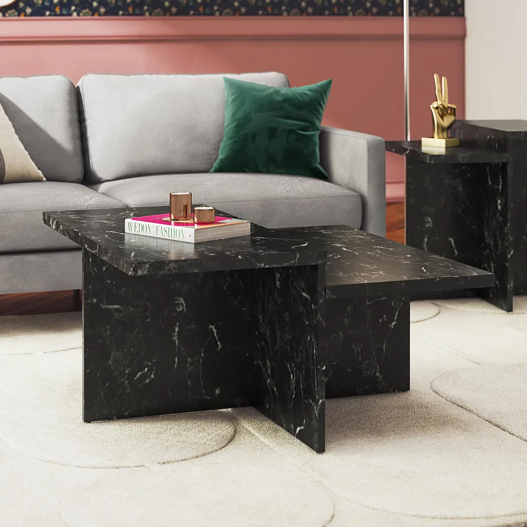 Tamdon Black Coffee Table - Thumbnail - Image 2