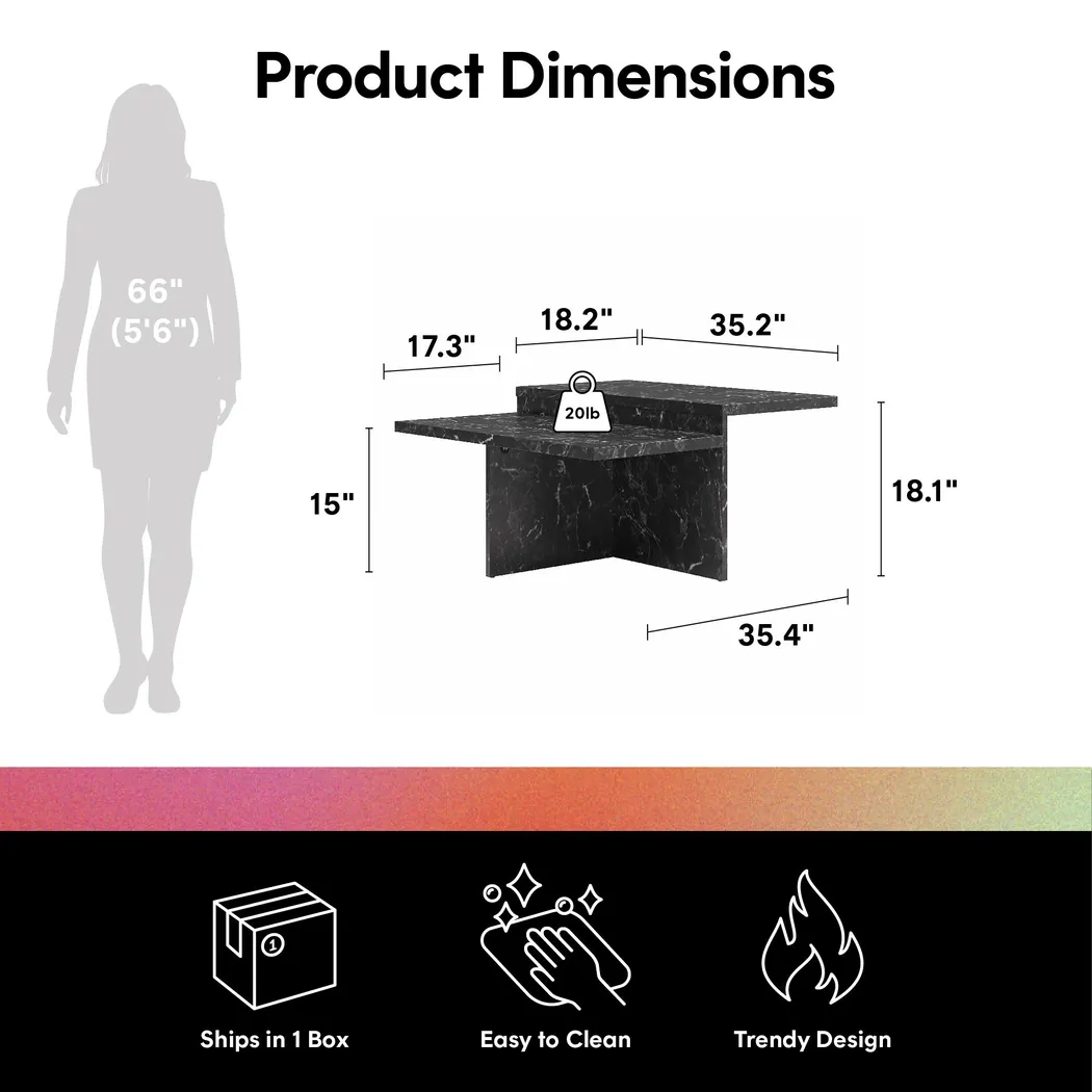 Tamdon Black Coffee Table - Thumbnail - Image 3