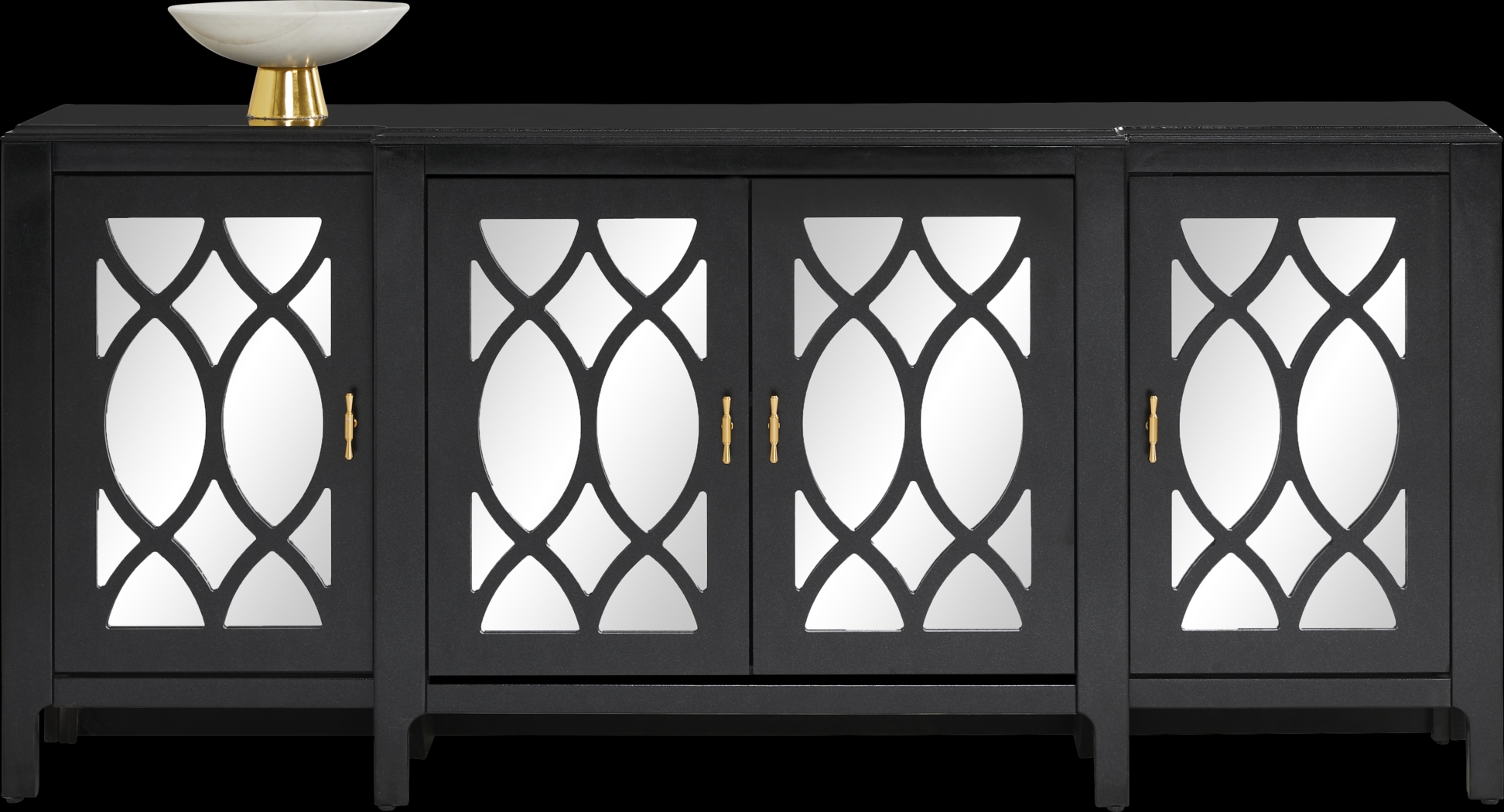 Tameran Black 4 Door Accent Cabinet - Thumbnail - Image 2