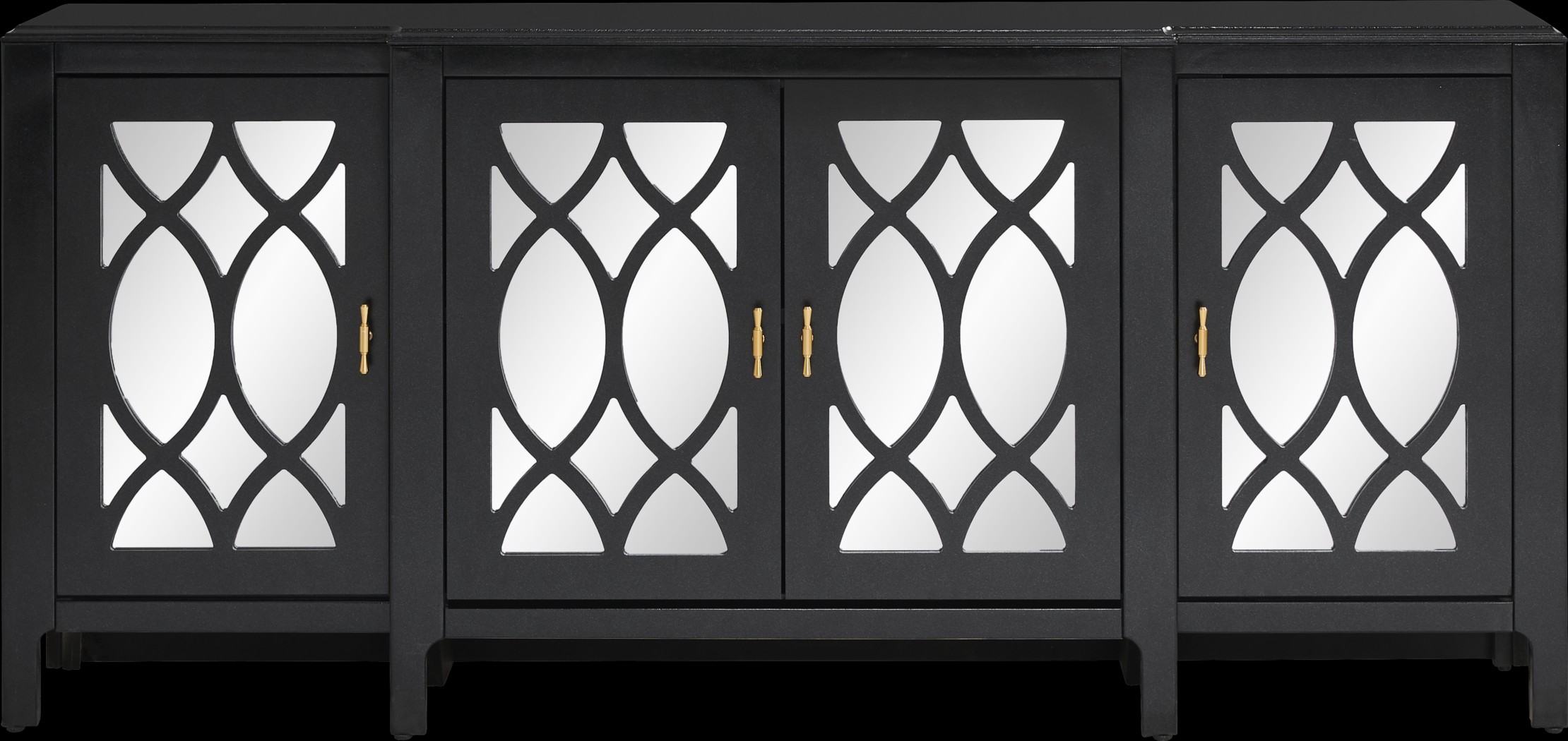 Tameran Black 4 Door Accent Cabinet - Thumbnail - Image 1